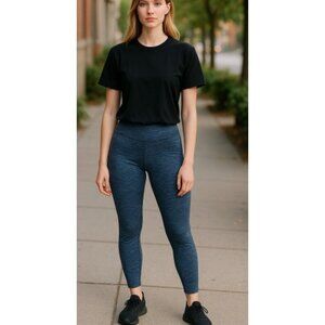 SO Blue Print Yoga Pants Leggings Ladies SMALL